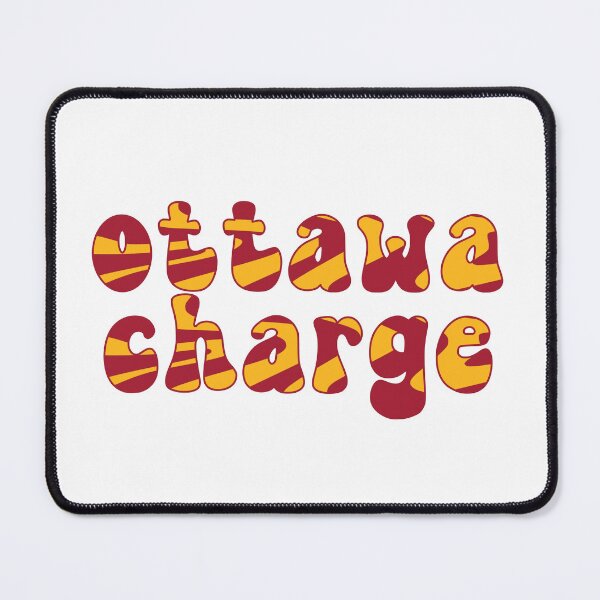 Item preview, Ottawa Charge PWHL Groovy Retro Font designed and sold by coffeepolicy.