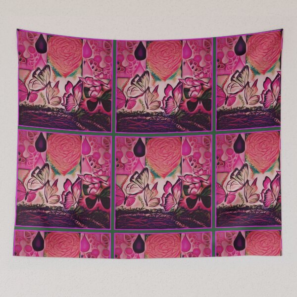 Item preview, Balloons and Butterflies Hovering Over The Land  designed and sold by pinksoul.