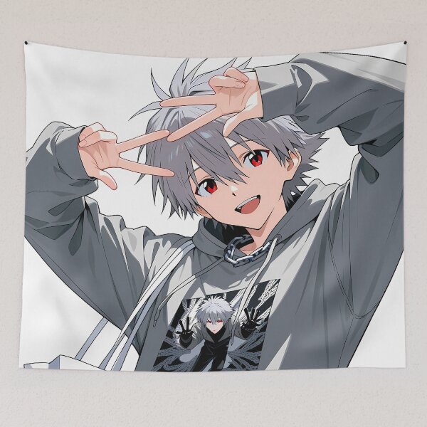 Item preview, Kaworu Nagisa Neon Genesis Evangelion Anime Cute Casual Japan Pastel designed and sold by 108Recordings.