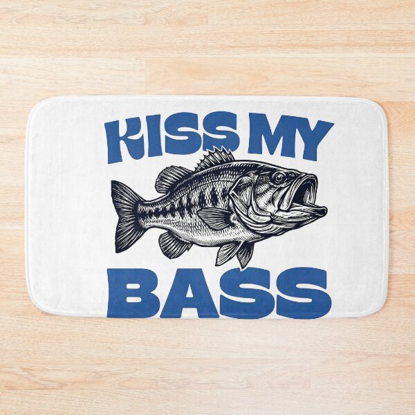 Item preview, Kiss My Bass Fishing Humor Design designed and sold by HUTEND.