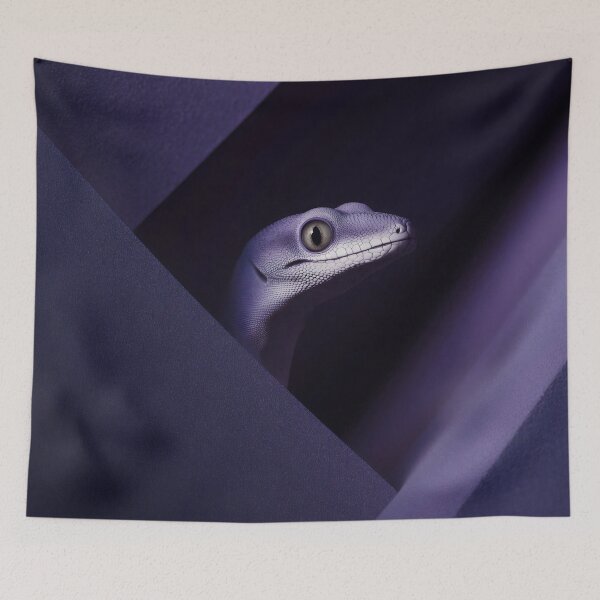 Item preview, Purple Snake Portrait in Geometric Shadows designed and sold by LuminousFoundry.