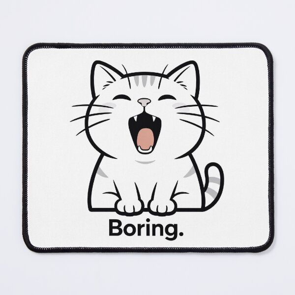 Item preview, Boring Grumpy Cat Meme designed and sold by DetalleXL.