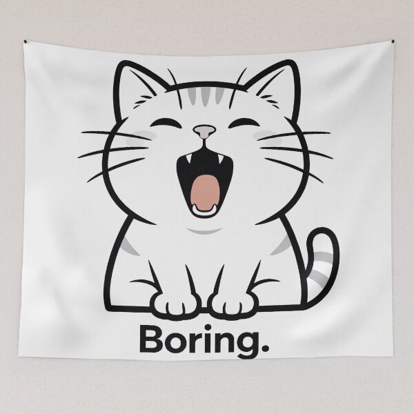 Item preview, Boring Grumpy Cat Meme designed and sold by DetalleXL.