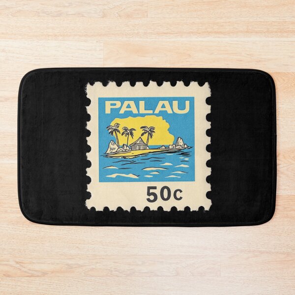 Item preview, Vintage Palau Postage Stamp Art - Rock Islands & Traditional Bai designed and sold by tiigerdad.