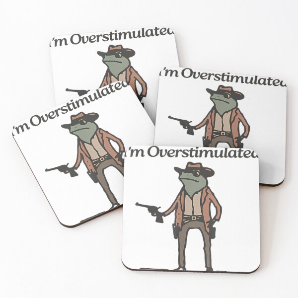 Item preview, hold on partner i'm overstimulated western frog cowboy designed and sold by TiagoFranceschi.