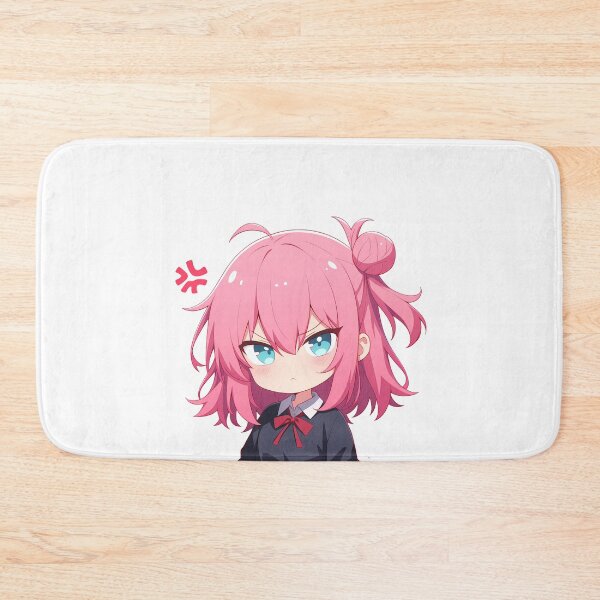 Item preview, Yui Yuigahama Oregairu Angry Chibi Pink Hair Side Bun designed and sold by 108Recordings.