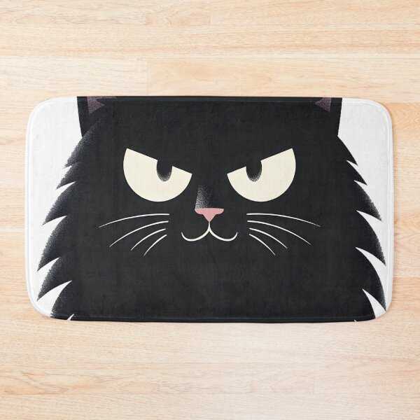 Item preview, Black Cat Face – Bold Cartoon Style designed and sold by nhk999.