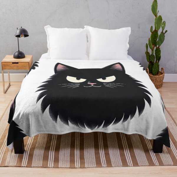 Item preview, Black Cat Face – Bold Cartoon Style designed and sold by nhk999.