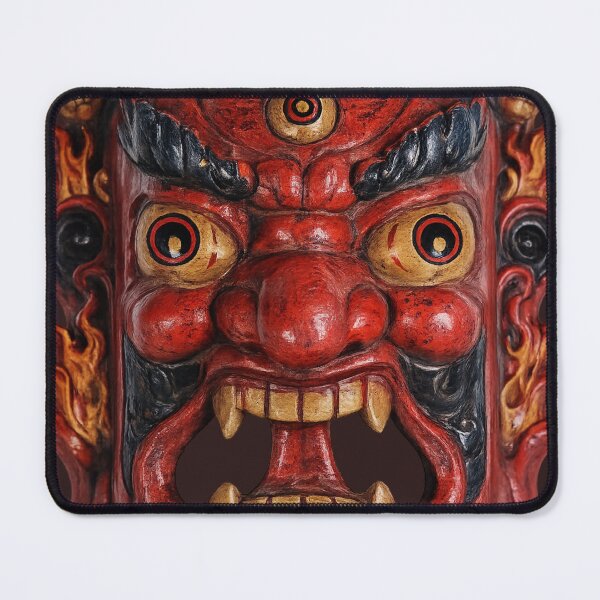 Item preview, Red Demon Skull Mask Art designed and sold by COSAIRe.