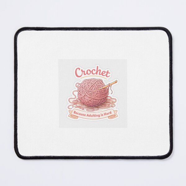 Item preview, Crochet: Because Adulting is Hard – Cozy Yarn Lover Sticker designed and sold by SparkVault.