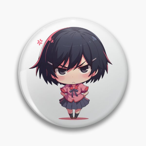 Item preview, Suruga Kanbaru Bakemonogatari Chibi Angry Hands On Hips designed and sold by 108Recordings.