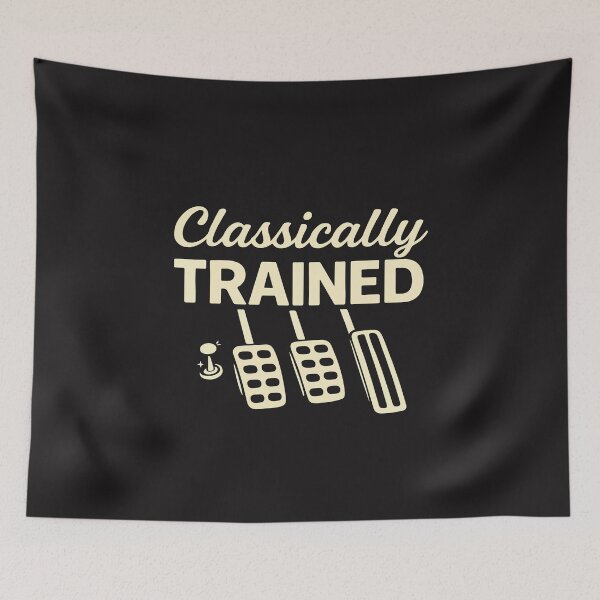 Item preview, Classically Trained Manual Transmission Funny Driving Car Humor Vintage Design designed and sold by kiralynstration.