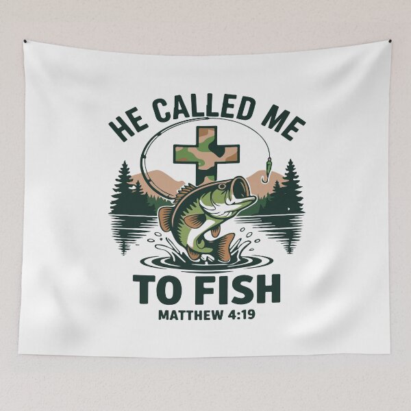 Item preview, He Called Me To Fish Christian Fishing Funny Bass Camo Faith Design designed and sold by kiralynstration.