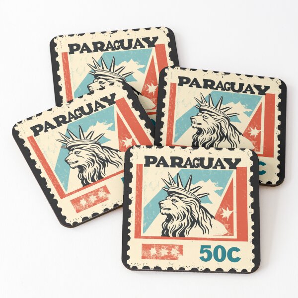 Item preview, Vintage Paraguay Postage Stamp Art - Lion & Star Heraldry designed and sold by tiigerdad.