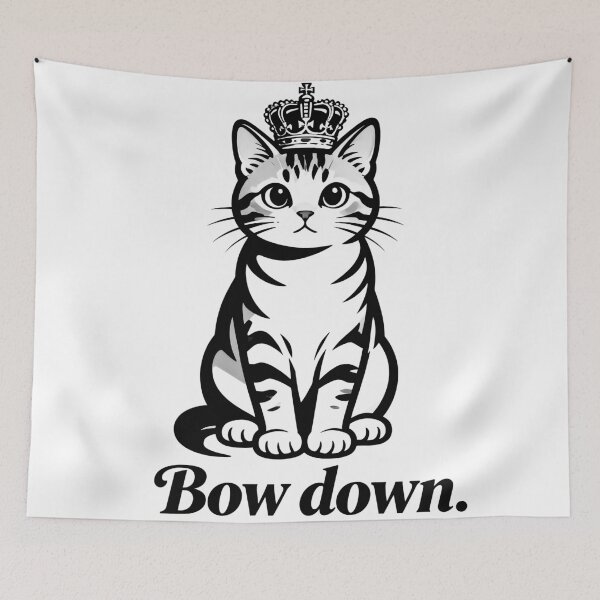 Item preview, Bow Down King Cat Design designed and sold by DetalleXL.