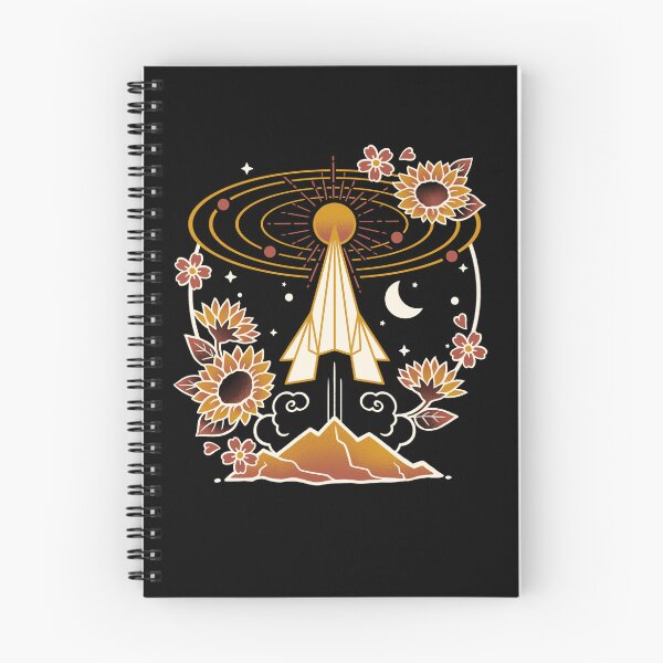 Item preview, Geometric Origami Rocket & Sun-Flowers - minimalist Cosmic Art designed and sold by NemiMakeit.
