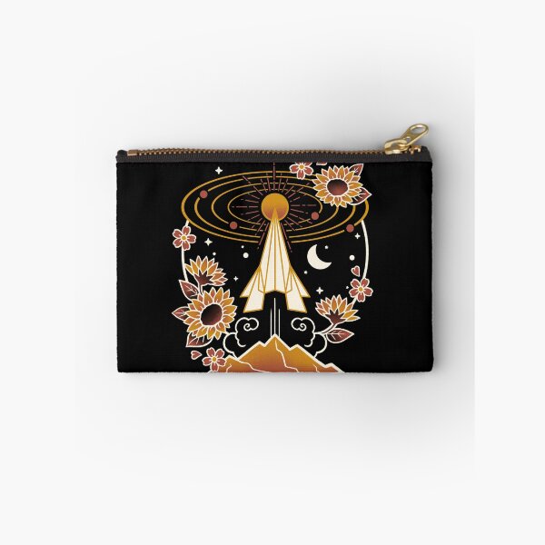 Item preview, Geometric Origami Rocket & Sun-Flowers - minimalist Cosmic Art designed and sold by NemiMakeit.