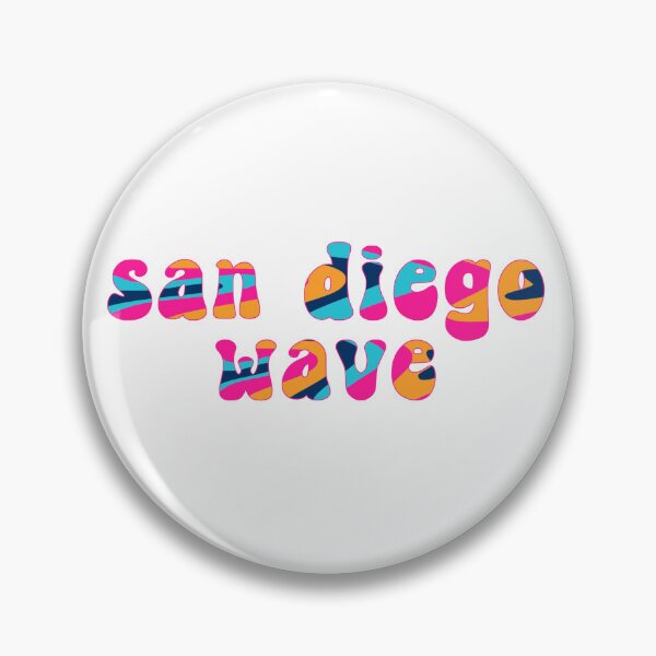Artikelvorschau, San Diego Wave NWSL Groovy Retro Schriftart entworfen und verkauft von coffeepolicy.