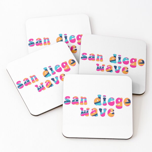 Item preview, San Diego Wave NWSL Groovy Retro Font designed and sold by coffeepolicy.