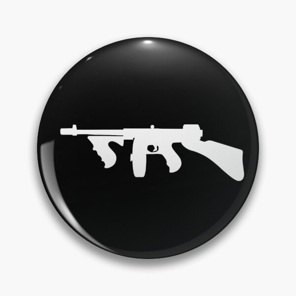 Item preview, White Tommy Gun Silhouette designed and sold by UNK-Fatigues.