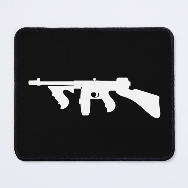 Item preview, White Tommy Gun Silhouette designed and sold by UNK-Fatigues.