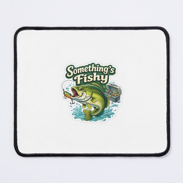 Item preview, Something’s Fishy – Trophy Bass Funny Fishing Sticker ? designed and sold by SparkVault.