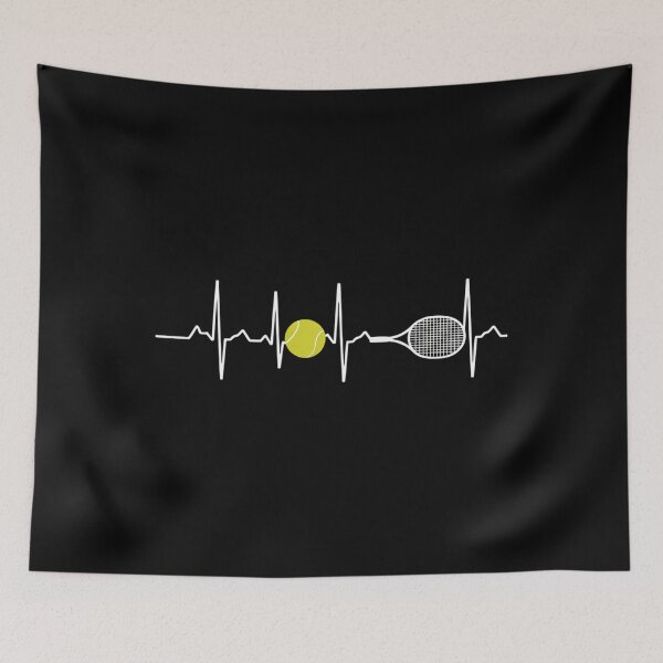 Item preview, Tennis Lover Tennis Heartbeat EKG Pulse Racket Sport designed and sold by PunkNation-Arts.