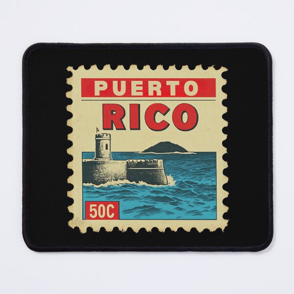 Item preview, Vintage Puerto Rico Postage Stamp Art - El Morro & San Juan Coast designed and sold by tiigerdad.