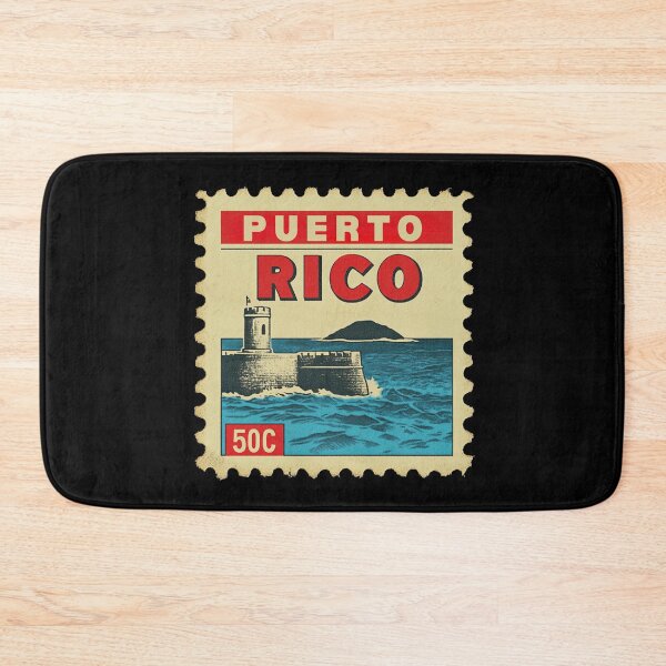 Item preview, Vintage Puerto Rico Postage Stamp Art - El Morro & San Juan Coast designed and sold by tiigerdad.