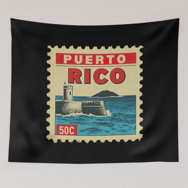 Item preview, Vintage Puerto Rico Postage Stamp Art - El Morro & San Juan Coast designed and sold by tiigerdad.