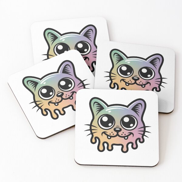 Item preview, Cute Creepy Doodle Cat – Funny Minimal Monster Cartoon Sticker Design designed and sold by Dospart.