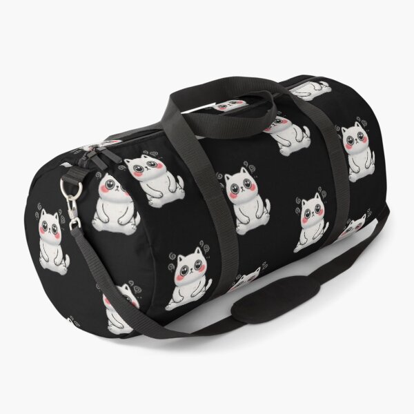 Item preview, Kawaii Overthinking Cat Embroidery Design, Cute Chubby Anime Night Anxiety Cat designed and sold by ColorSplash123.