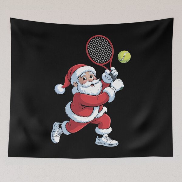 Item preview, Tennis Player Christmas Pajama Santa Playing Tennis designed and sold by PunkNation-Arts.