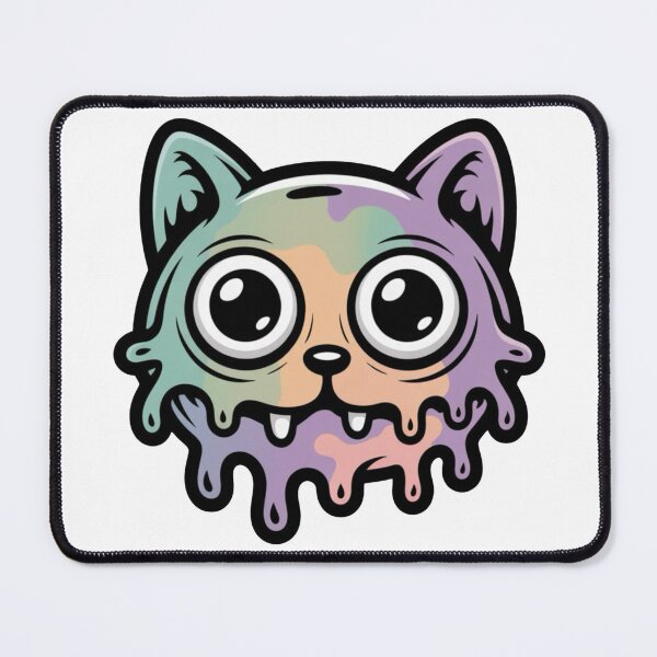 Item preview, Cute Creepy Doodle Cat – Funny Minimal Monster Cartoon Sticker Design designed and sold by Dospart.