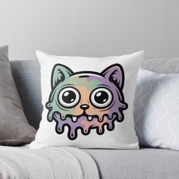 Item preview, Cute Creepy Doodle Cat – Funny Minimal Monster Cartoon Sticker Design designed and sold by Dospart.