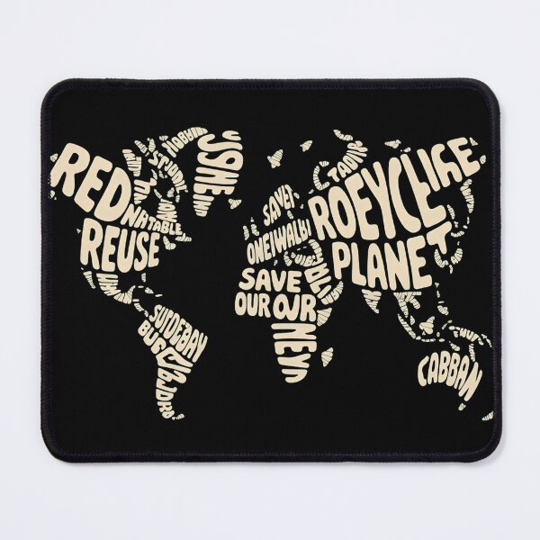 Item preview, Environmental Typography World Map Earth Day Design designed and sold by Common-Standard.