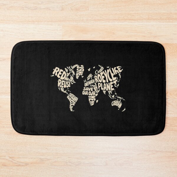 Item preview, Environmental Typography World Map Earth Day Design designed and sold by Common-Standard.