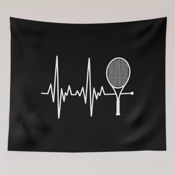 Item preview, Tennis Racket Pulse Heartbeat - EKG Tournament Sports Lover designed and sold by PunkNation-Arts.