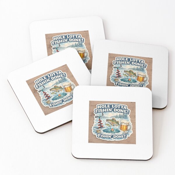 Item preview, Hole Lotta Fishin’ Done – Ice Fishing Humor Sticker designed and sold by SparkVault.