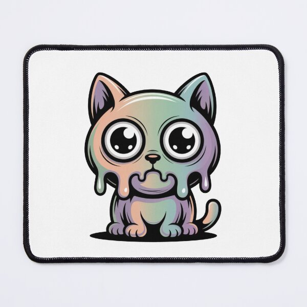 Item preview, Cute Creepy Doodle Cat – Funny Minimal Monster Cartoon Sticker Design designed and sold by Dospart.