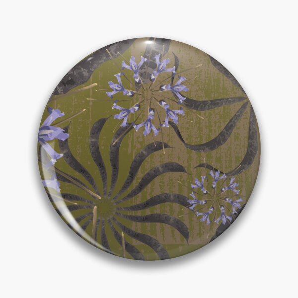 Item preview, Honey Locust & First Spring Flower Radials on Brown & Olive Barn Tin designed and sold by Digitalmyth's Designs.