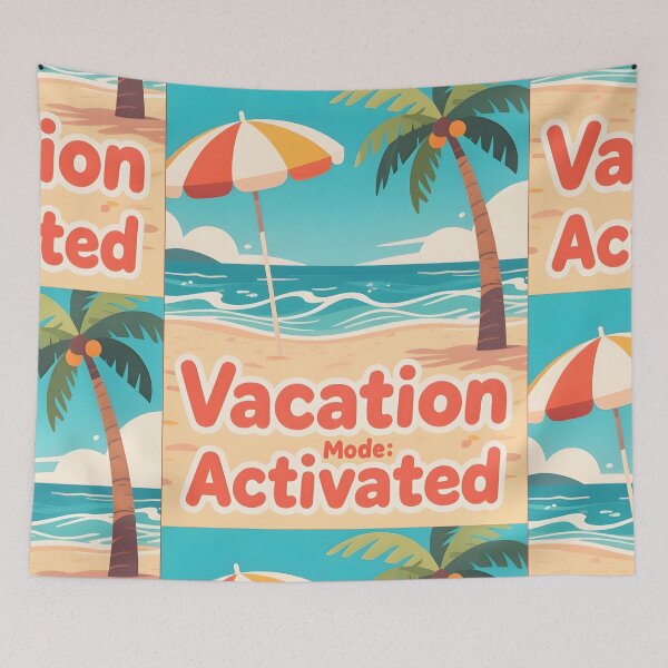 Item preview, Vacation Mode: Activated – Tropical Beach Scene designed and sold by nhk999.