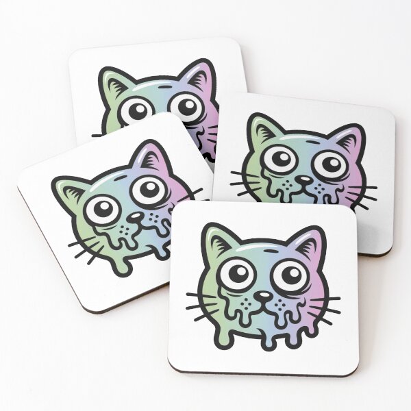 Item preview, Cute Creepy Doodle Cat – Funny Minimal Monster Cartoon Sticker Design designed and sold by Dospart.