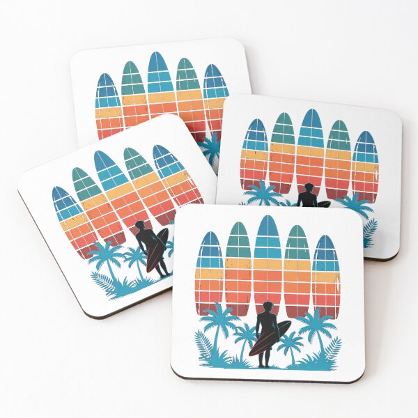 Item preview, Surfboard Sunset Surfboarder Surfer Palm Tree designed and sold by PunkNation-Arts.