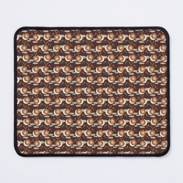 Item preview, XSmall scale of Chocolate Brown Celestial Sun Moon Boho Earthy Pattern designed and sold by DColourMuse.