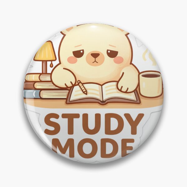 Item preview, Study Mode Bear – Cute Aesthetic Productivity Sticker. designed and sold by ZenGrowth4.