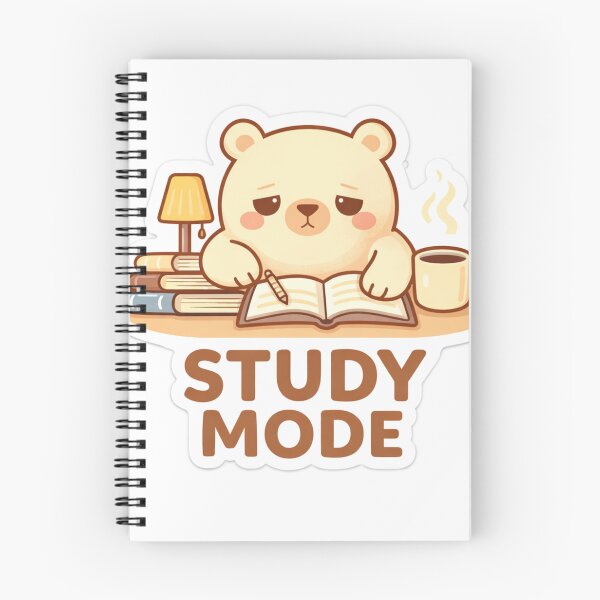 Item preview, Study Mode Bear – Cute Aesthetic Productivity Sticker. designed and sold by ZenGrowth4.
