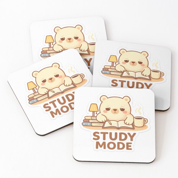 Item preview, Study Mode Bear – Cute Aesthetic Productivity Sticker. designed and sold by ZenGrowth4.