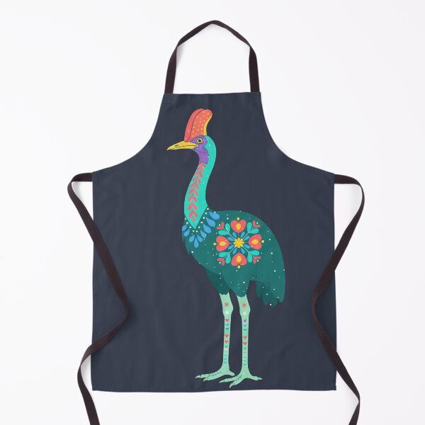 Item preview, Floral Folk Art Cassowary – Scandinavian Folk Art by heidiannemorris © designed and sold by FOLK ART FUSION by heidiannemorris.