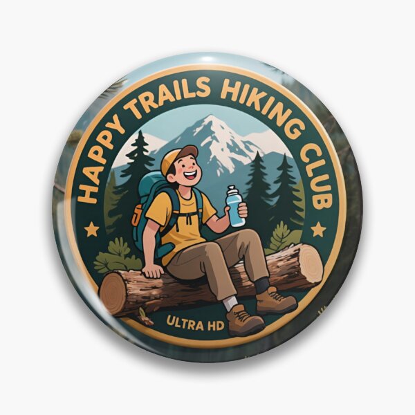 Item preview, Happy Trails Hiking Club – Positive Hiking Badge designed and sold by nhk999.